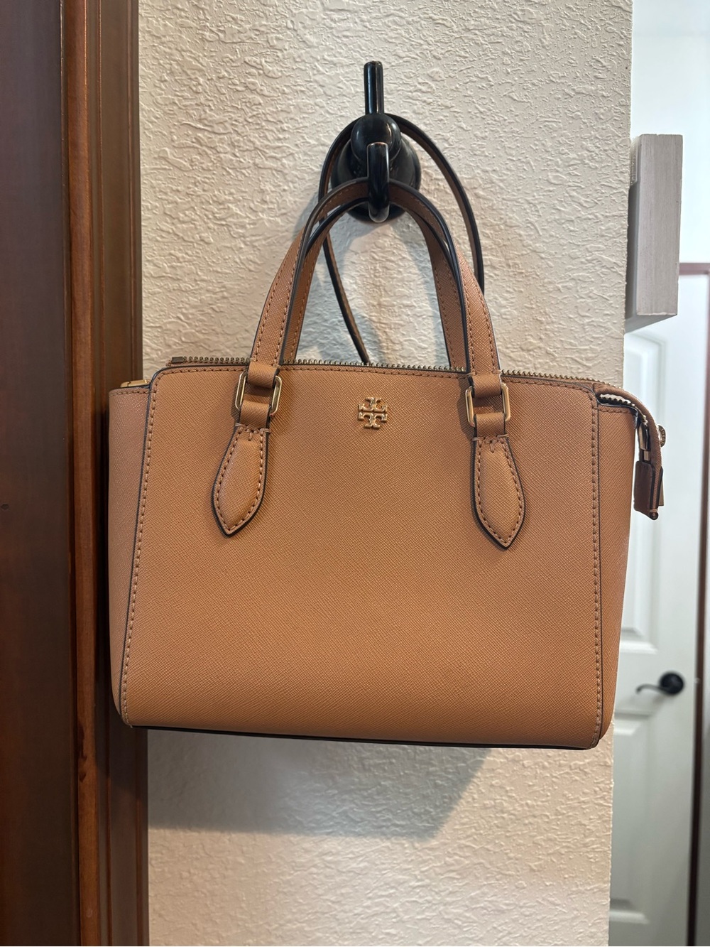 Tory Burch Tan Saffiano Leather Satchel